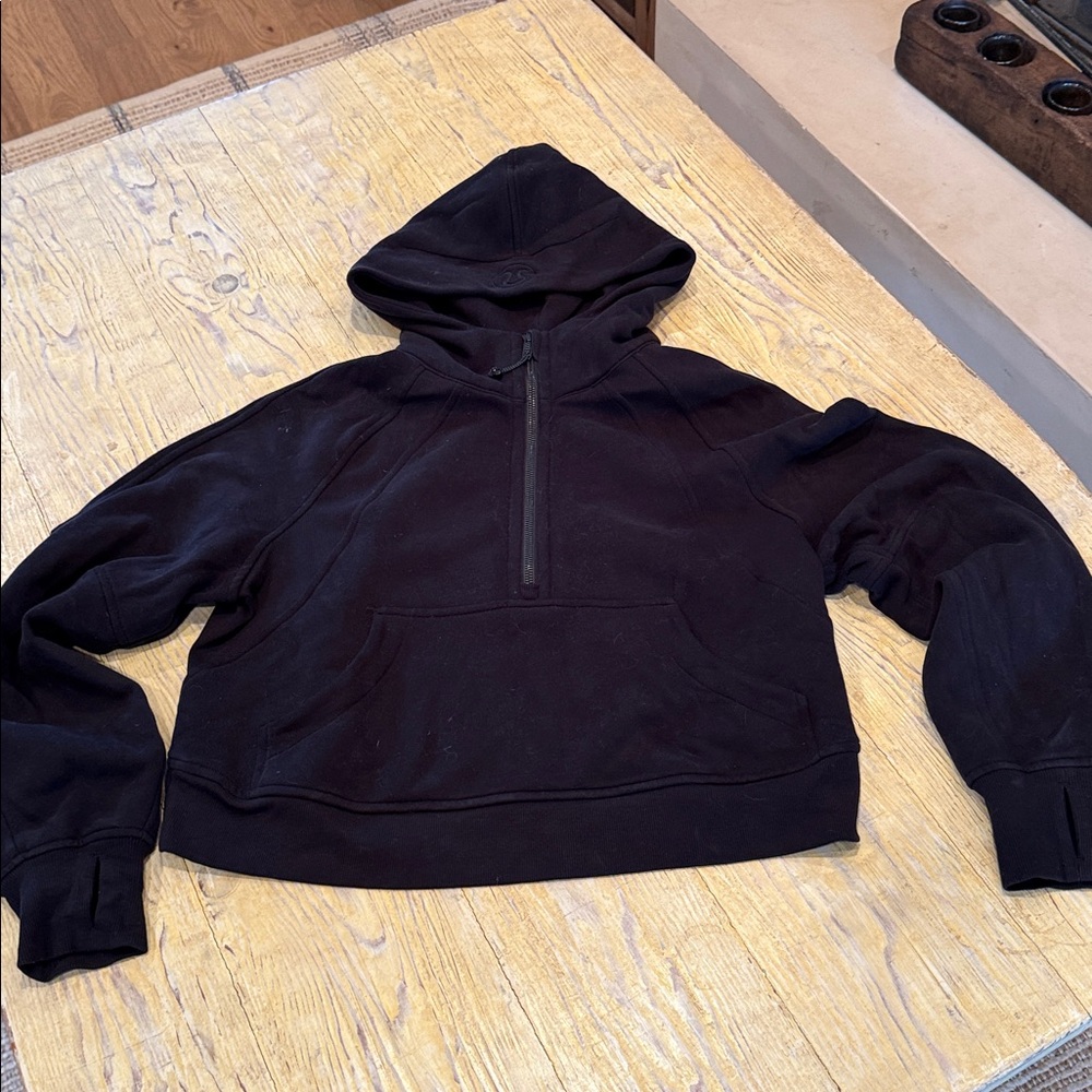 Lululemon Scuba Oversized 1/2 Zip Hoodie in Black - Picture 2 of 7